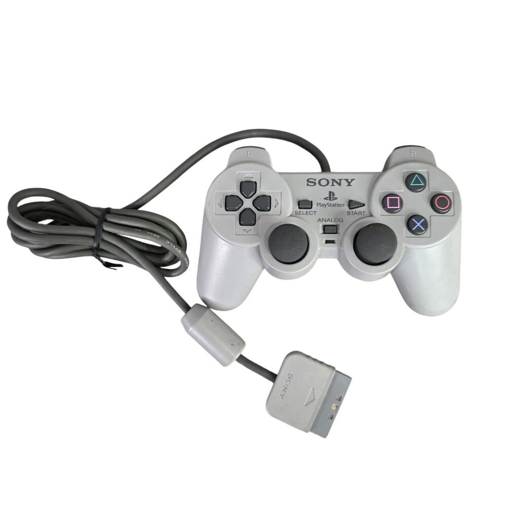 Sony PlayStation Analog Controller SCPH-1200 Wired Grey PS1 PS2